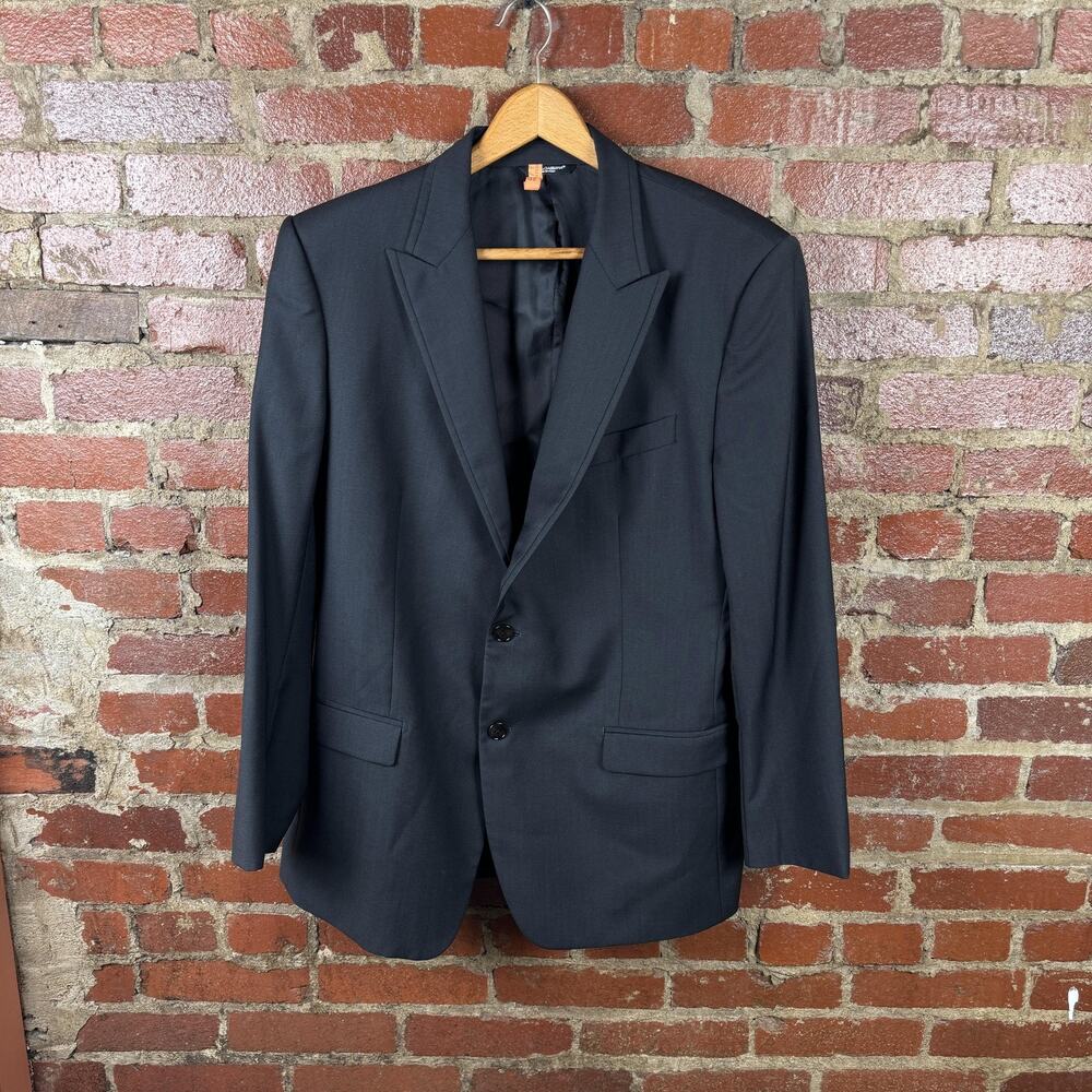 Dolce & Gabbana Sport Coat Mens 56R Charcoal Virgin Wool Tailored Made In Italy